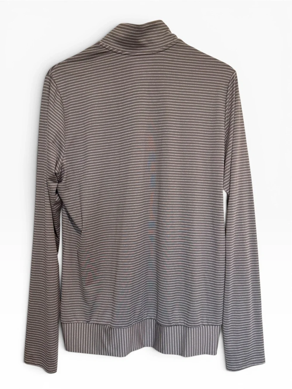 Adidas Golf Climalite Gray Striped Quarter Zip Pullover XL Lightweight
